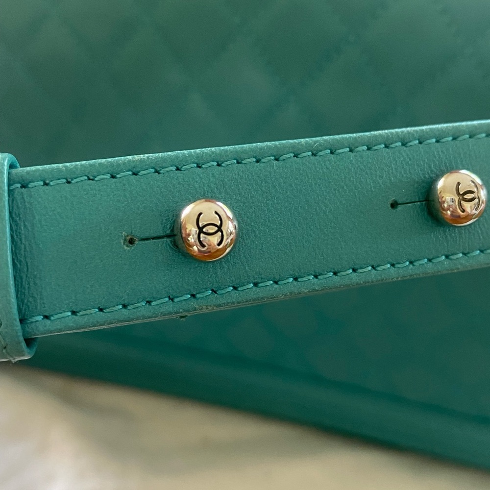 Chanel Blue Quilted Boy Bag - Picture 6 of 12